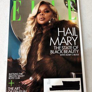 ELLE Magazine February 2022 Issue MARY J. BLIGE Hail Mary Sensual Dressing
